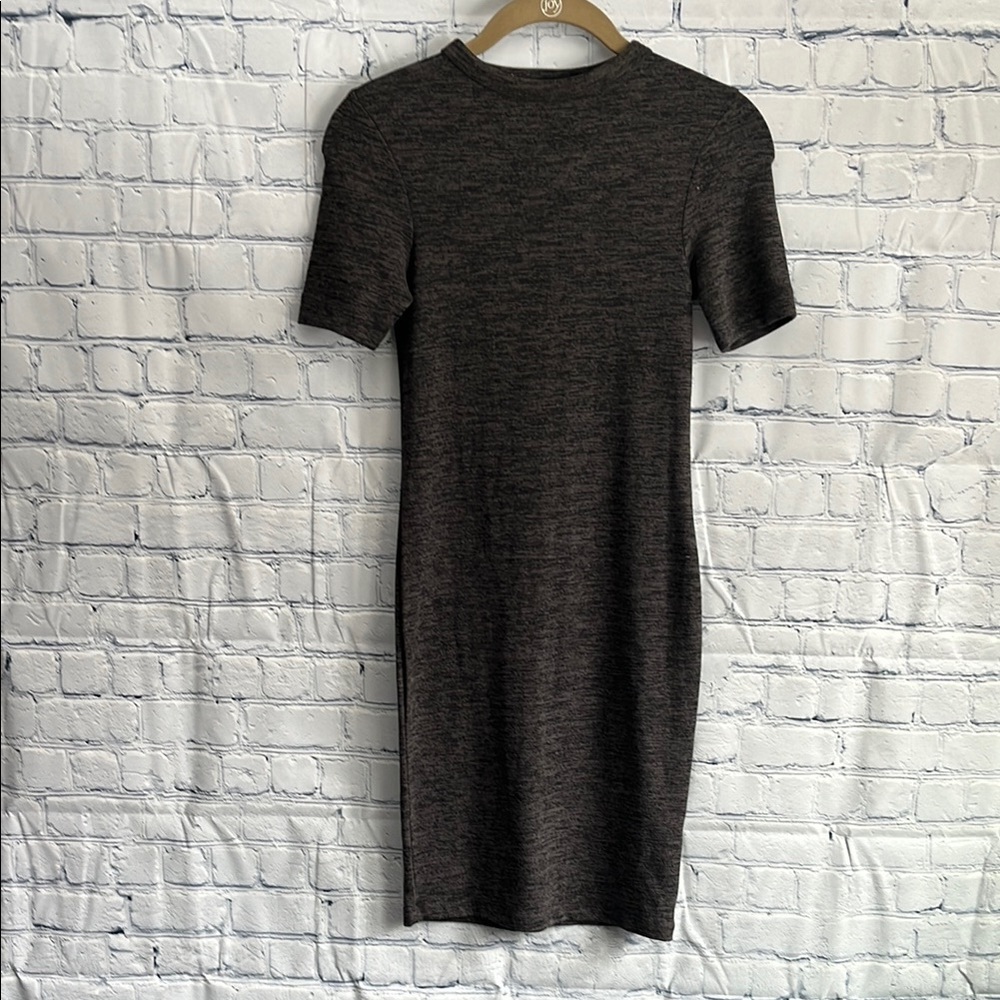 French Connection Charcoal Gray‎ Short Sleeve T-Shirt Dress Womans size 0